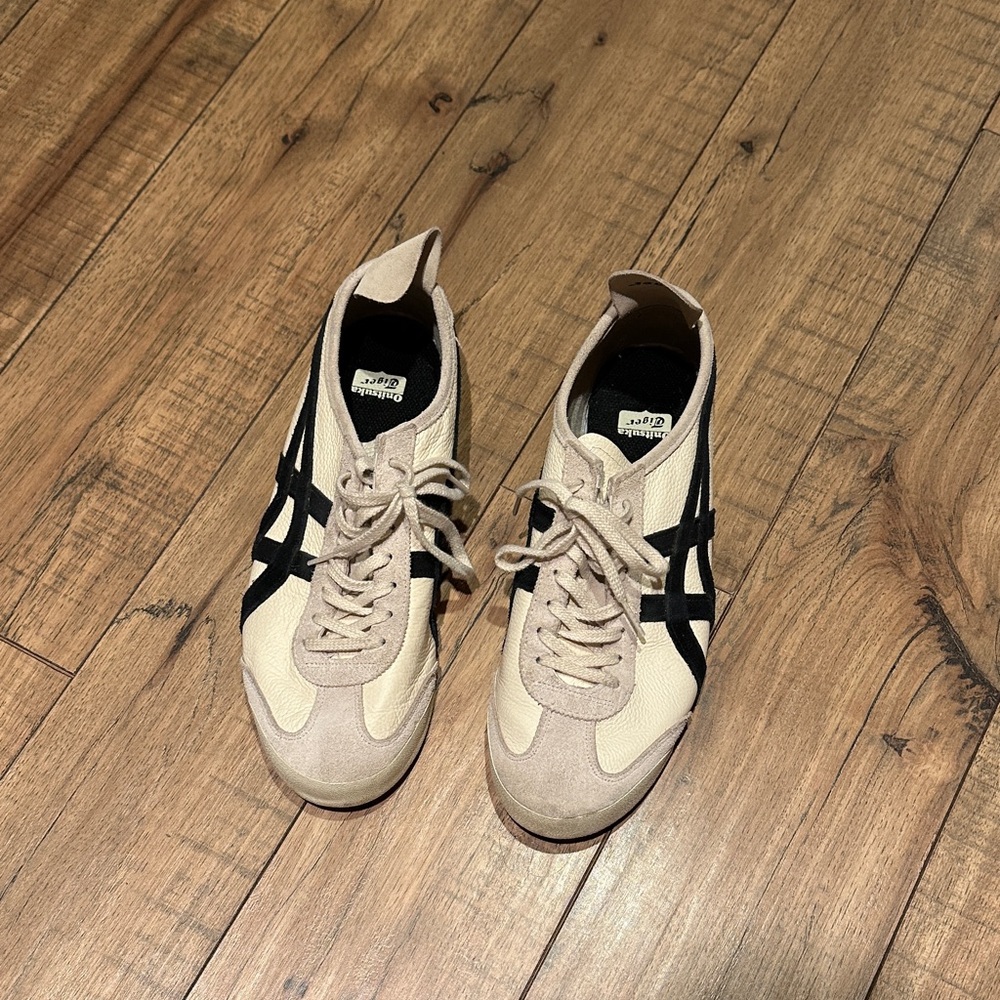 Onitsuka Tiger by Asics Beige and Black Sneakers